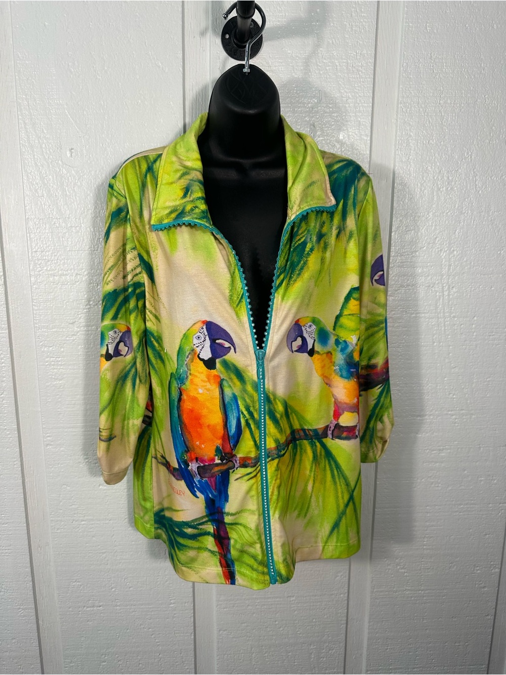 Ellen Negley Tropical Jacket Size Small EUC